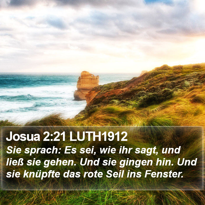 Josua 2:21 LUTH1912 Bible Study