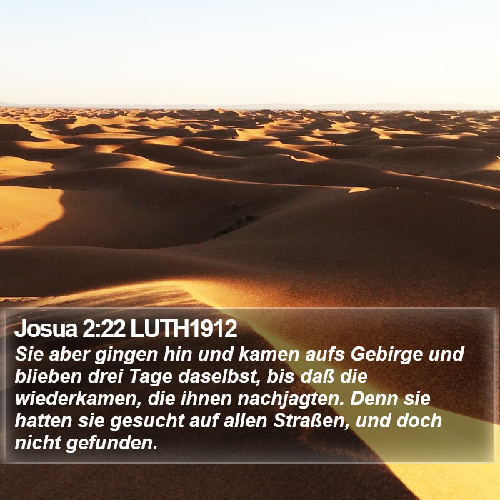 Josua 2:22 LUTH1912 Bible Study