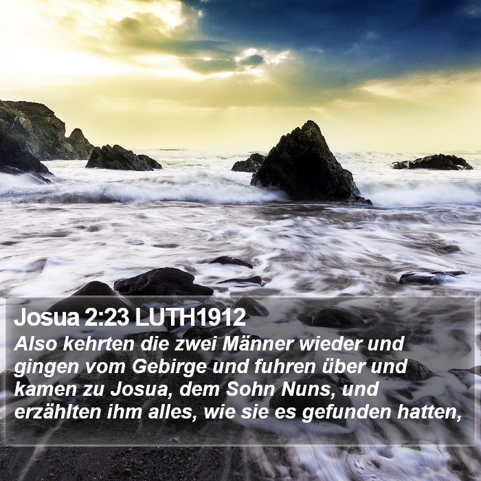 Josua 2:23 LUTH1912 Bible Study