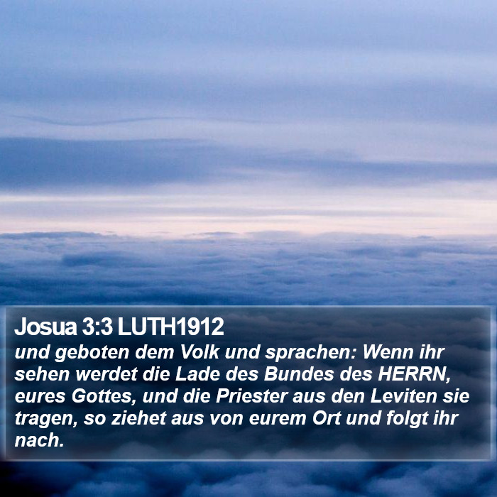 Josua 3:3 LUTH1912 Bible Study
