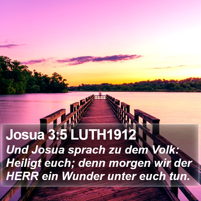 Josua 3:5 LUTH1912 Bible Study