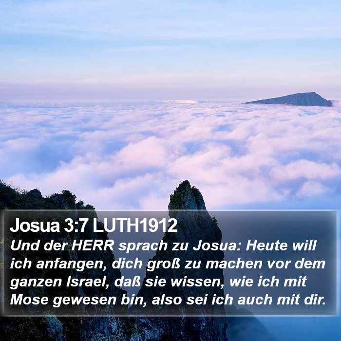 Josua 3:7 LUTH1912 Bible Study