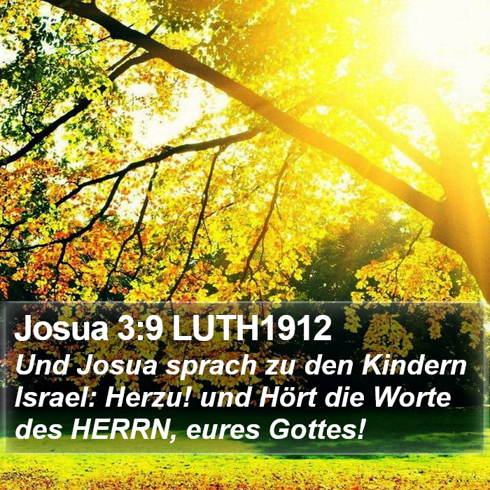 Josua 3:9 LUTH1912 Bible Study