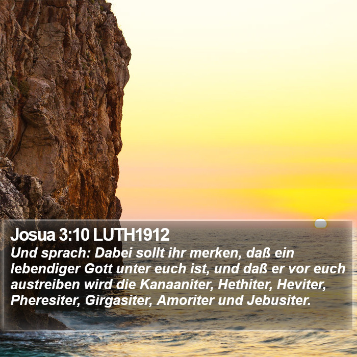 Josua 3:10 LUTH1912 Bible Study