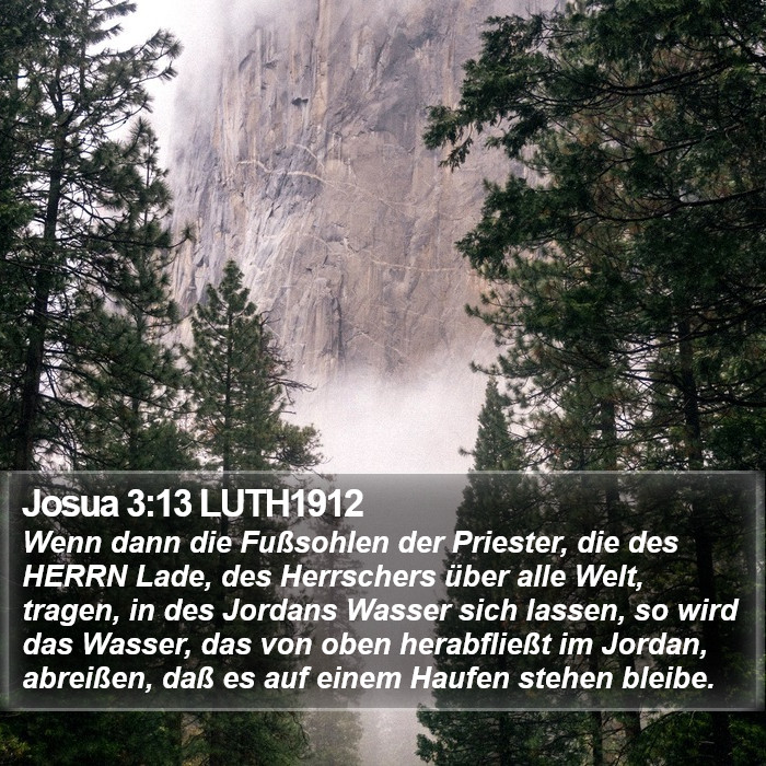 Josua 3:13 LUTH1912 Bible Study