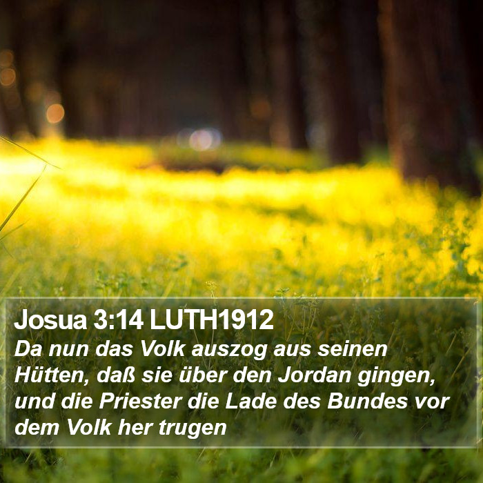 Josua 3:14 LUTH1912 Bible Study