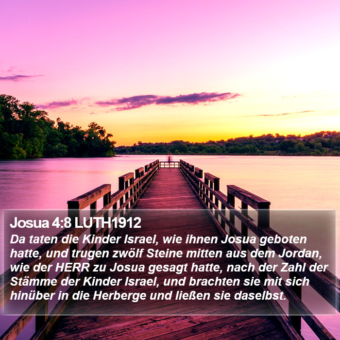 Josua 4:8 LUTH1912 Bible Study