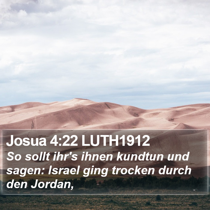 Josua 4:22 LUTH1912 Bible Study