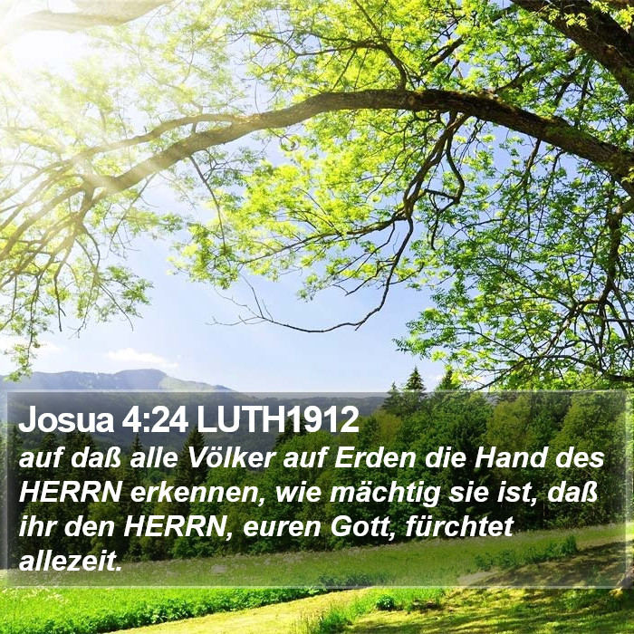 Josua 4:24 LUTH1912 Bible Study