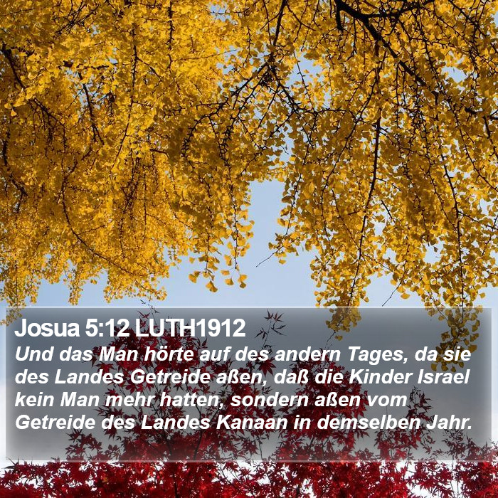 Josua 5:12 LUTH1912 Bible Study