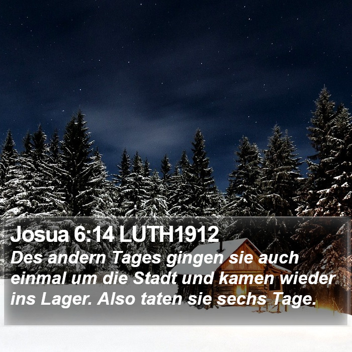 Josua 6:14 LUTH1912 Bible Study