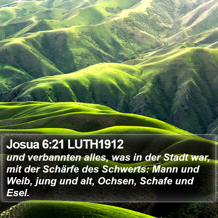 Josua 6:21 LUTH1912 Bible Study