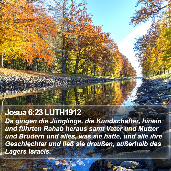 Josua 6:23 LUTH1912 Bible Study
