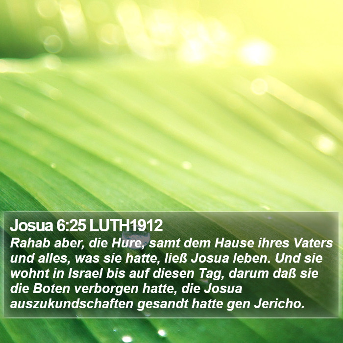 Josua 6:25 LUTH1912 Bible Study