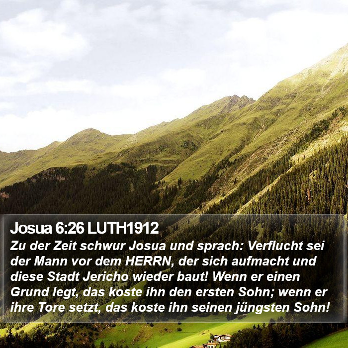 Josua 6:26 LUTH1912 Bible Study