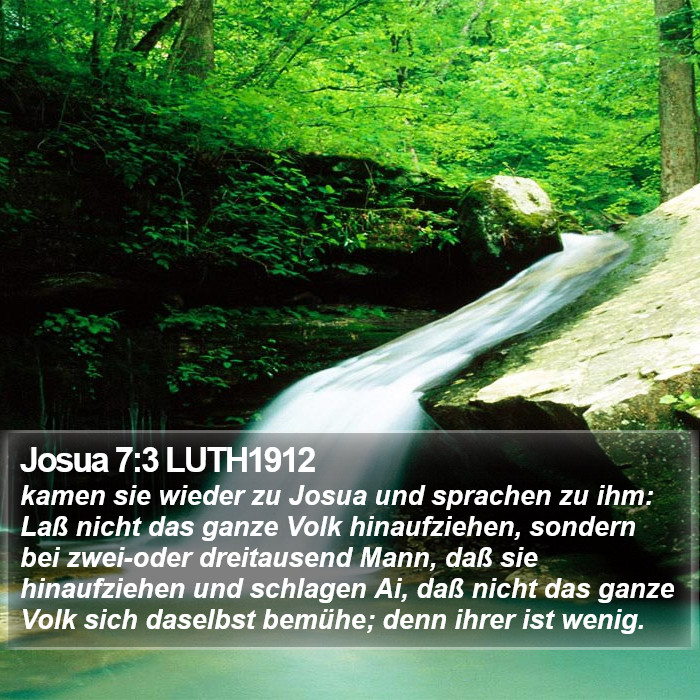 Josua 7:3 LUTH1912 Bible Study