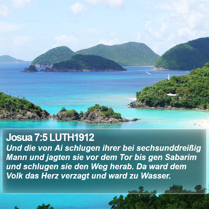 Josua 7:5 LUTH1912 Bible Study