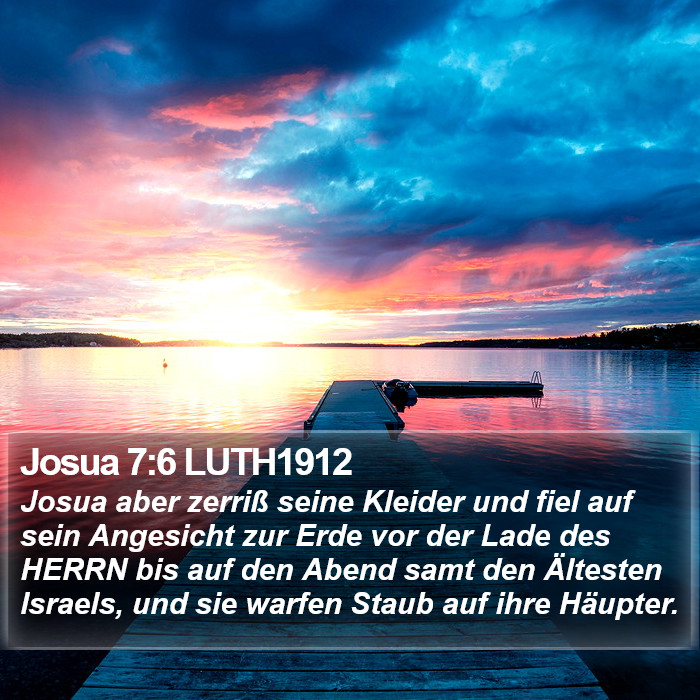 Josua 7:6 LUTH1912 Bible Study