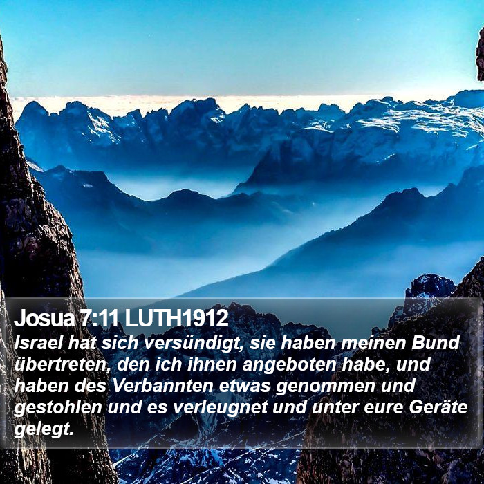 Josua 7:11 LUTH1912 Bible Study