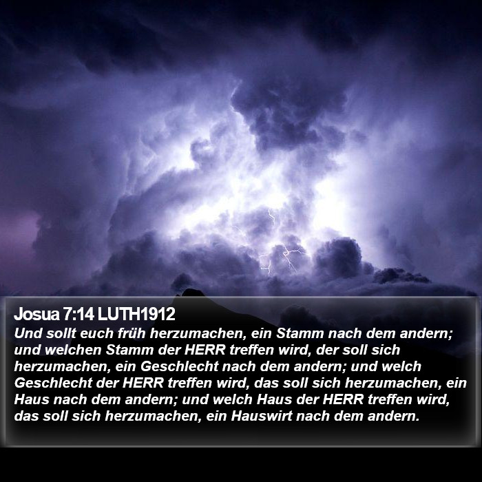 Josua 7:14 LUTH1912 Bible Study