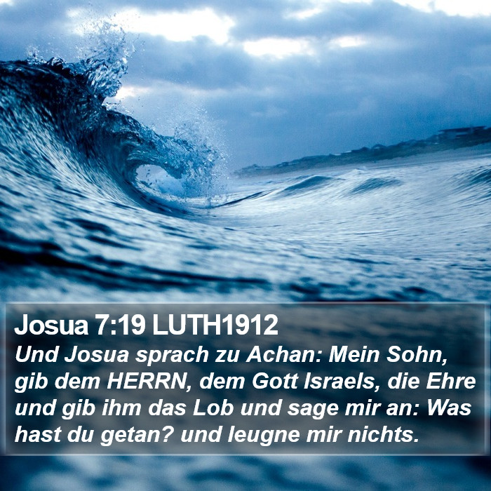 Josua 7:19 LUTH1912 Bible Study