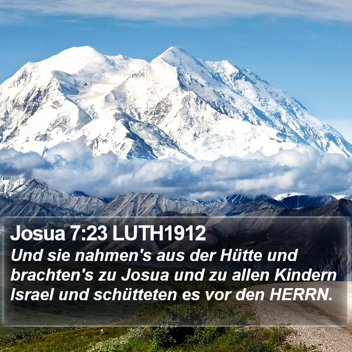 Josua 7:23 LUTH1912 Bible Study