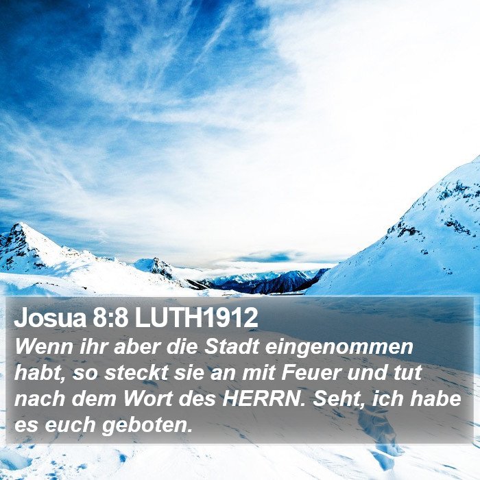 Josua 8:8 LUTH1912 Bible Study