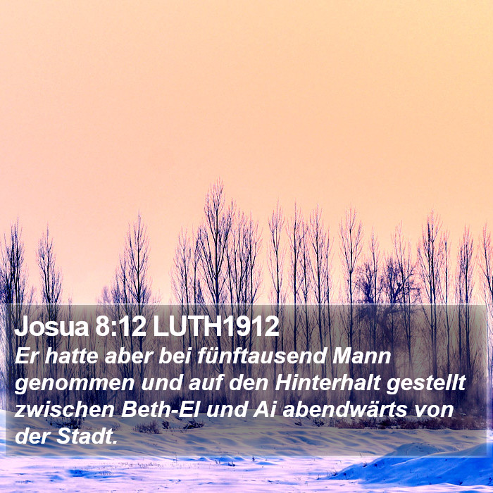 Josua 8:12 LUTH1912 Bible Study