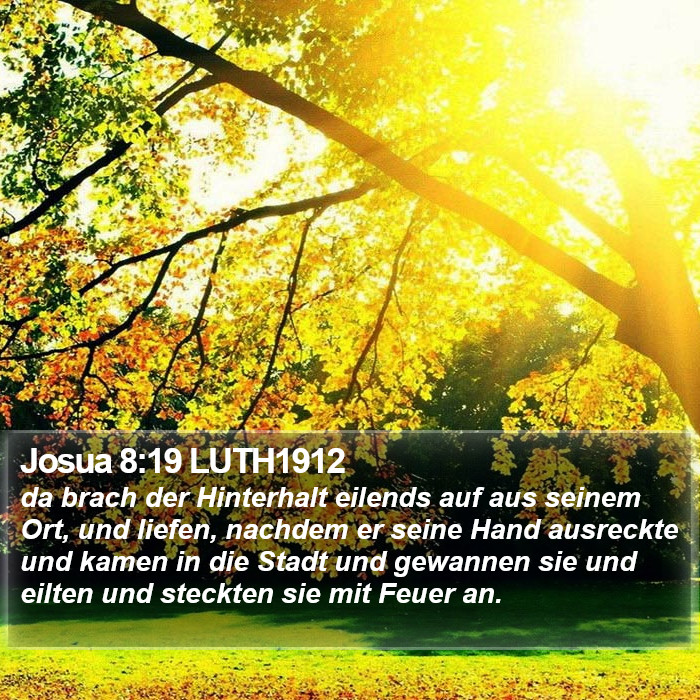 Josua 8:19 LUTH1912 Bible Study