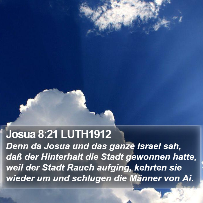 Josua 8:21 LUTH1912 Bible Study