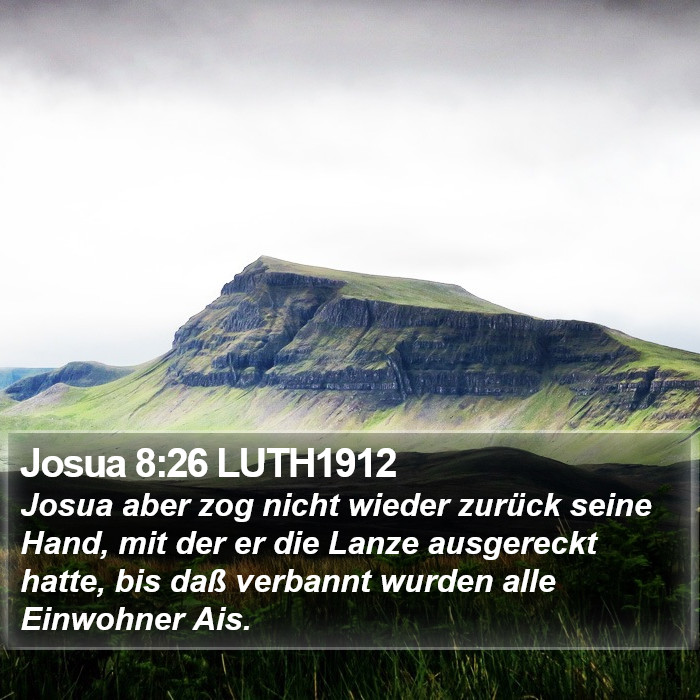 Josua 8:26 LUTH1912 Bible Study