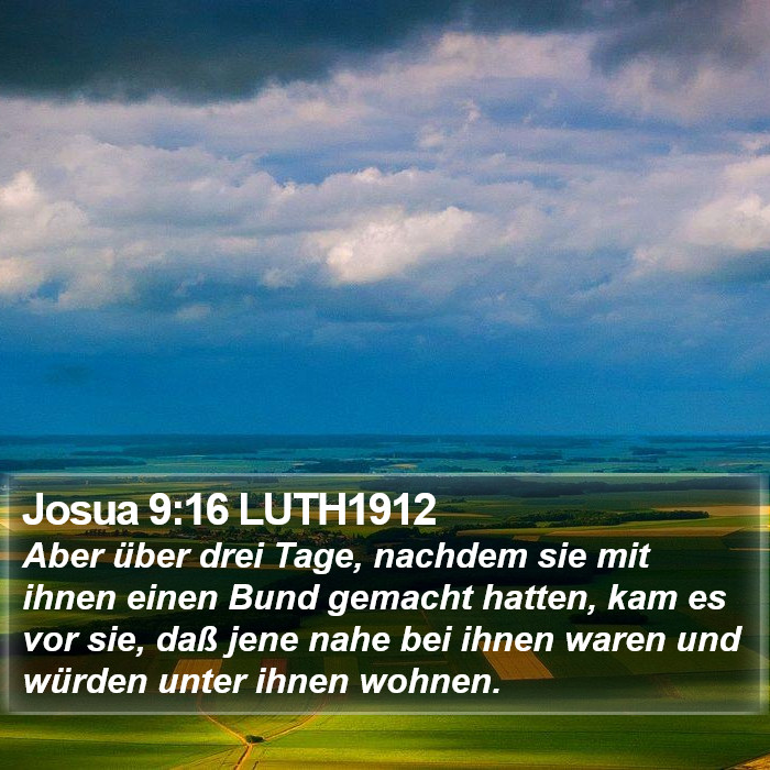 Josua 9:16 LUTH1912 Bible Study