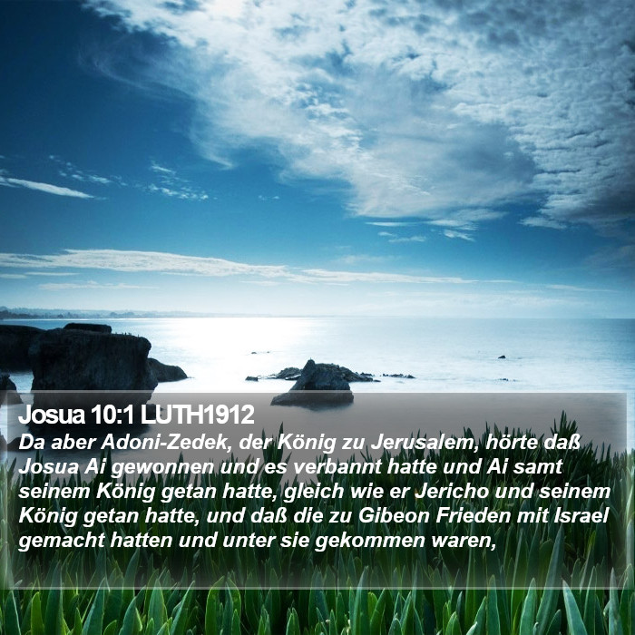 Josua 10:1 LUTH1912 Bible Study