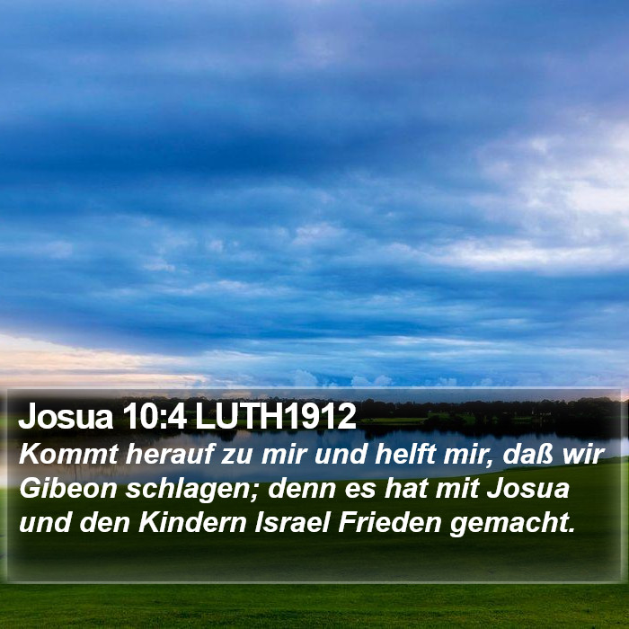 Josua 10:4 LUTH1912 Bible Study