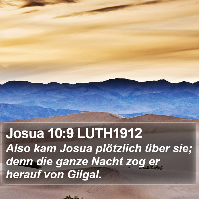 Josua 10:9 LUTH1912 Bible Study