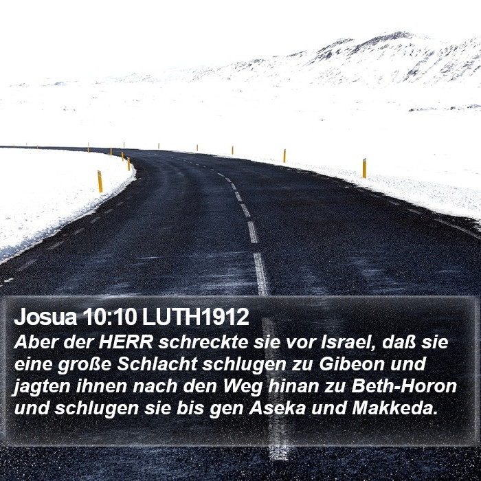 Josua 10:10 LUTH1912 Bible Study