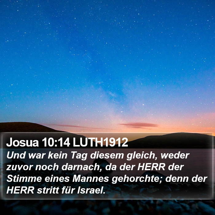 Josua 10:14 LUTH1912 Bible Study