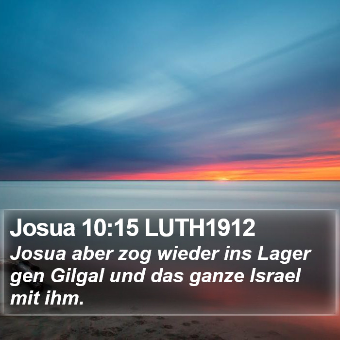 Josua 10:15 LUTH1912 Bible Study