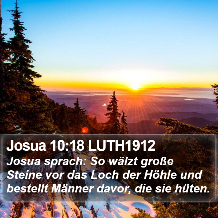 Josua 10:18 LUTH1912 Bible Study