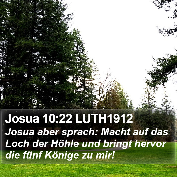 Josua 10:22 LUTH1912 Bible Study