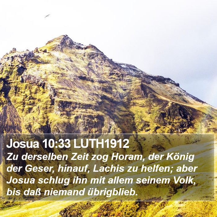 Josua 10:33 LUTH1912 Bible Study