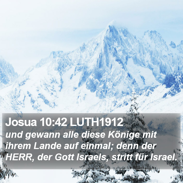 Josua 10:42 LUTH1912 Bible Study