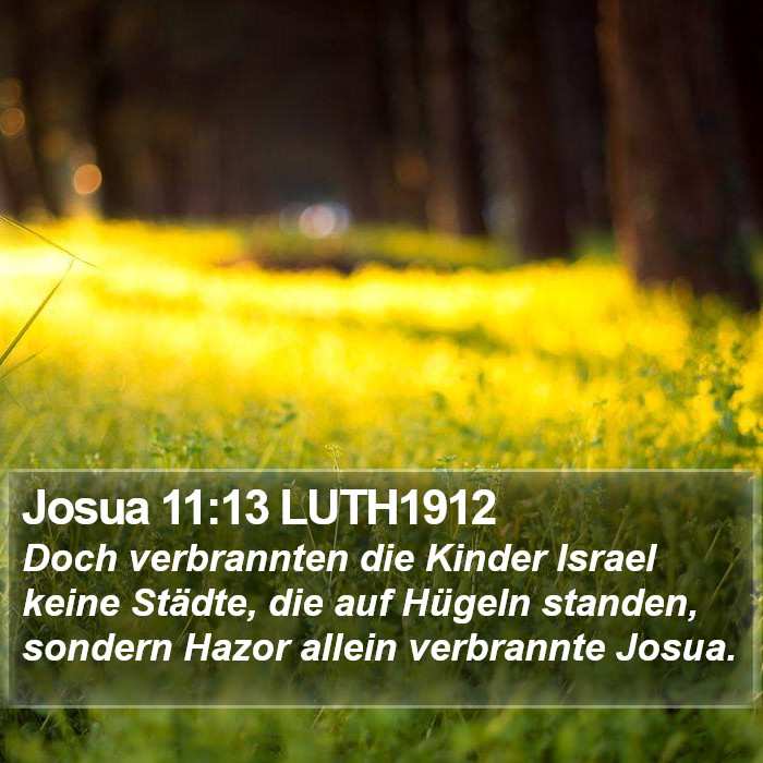 Josua 11:13 LUTH1912 Bible Study