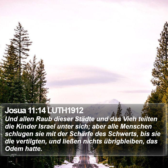 Josua 11:14 LUTH1912 Bible Study