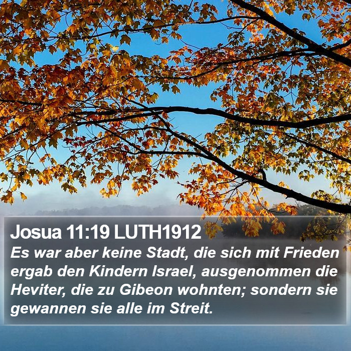 Josua 11:19 LUTH1912 Bible Study