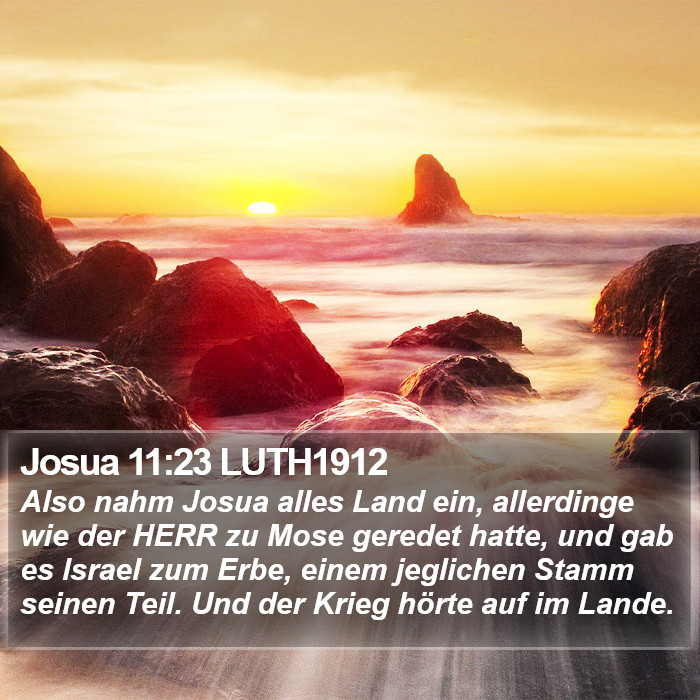 Josua 11:23 LUTH1912 Bible Study