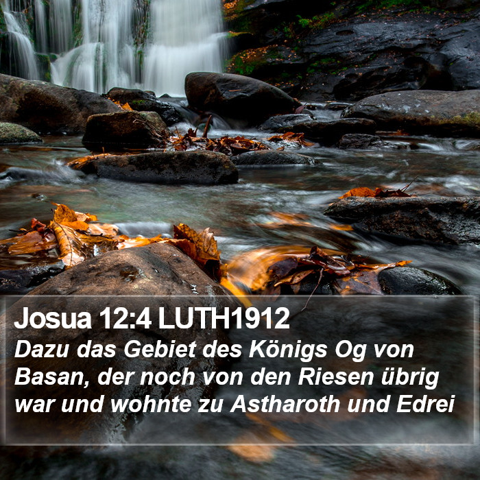 Josua 12:4 LUTH1912 Bible Study