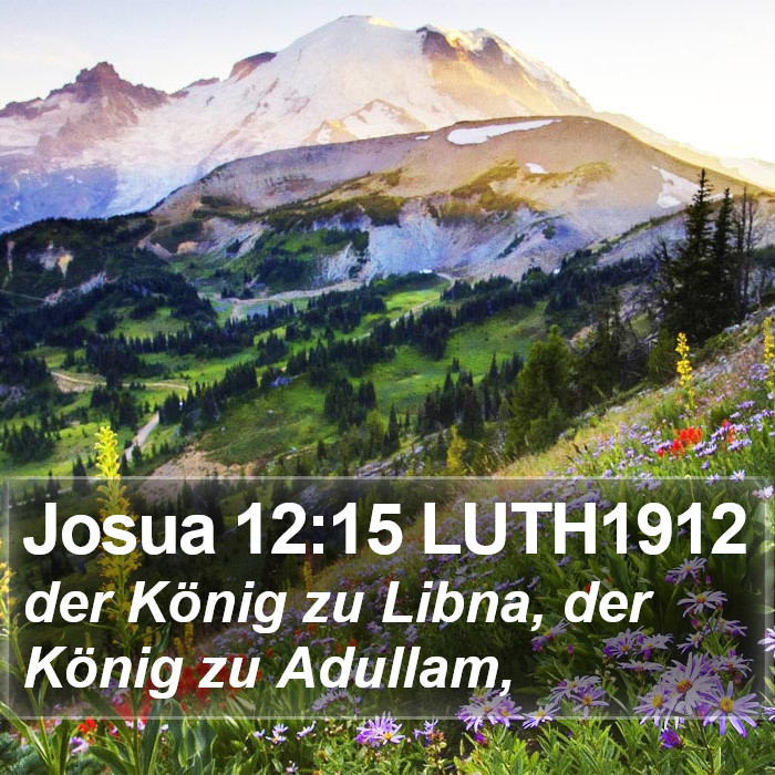 Josua 12:15 LUTH1912 Bible Study