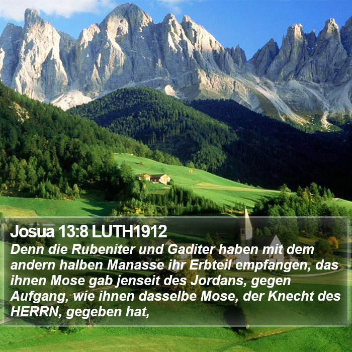 Josua 13:8 LUTH1912 Bible Study
