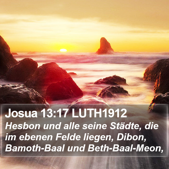 Josua 13:17 LUTH1912 Bible Study